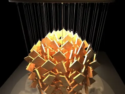 Chinese lantern 3D model 10