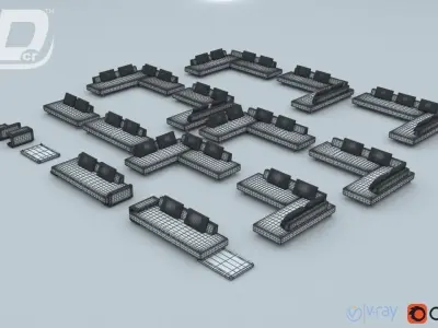 Kent Sofa Modular Set 3D model