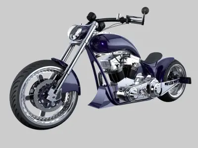 motorcycle chopper 3D model