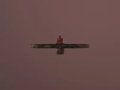 Old Wheel Low-poly 3D model