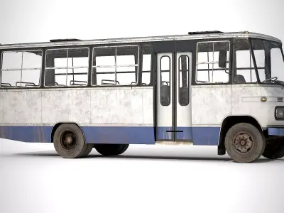 Bus Mercedes-Benz 608 D  Low-poly 3D model