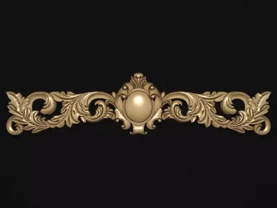 Carving ornate gold ornament 3D model purchase