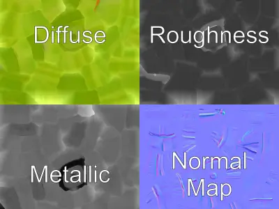 Realistic Okra Pod Model Pack Low-poly 3D model