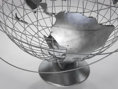Earth Globe With Stand 3D model