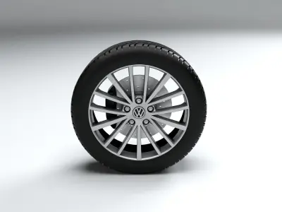 VW Rim Spokes Low-poly 3D model