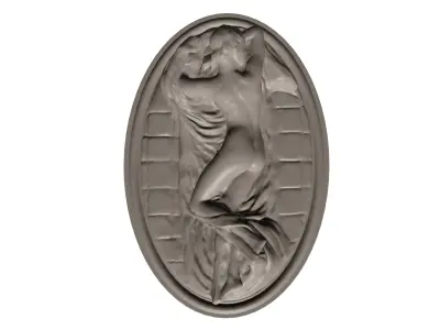 Hermaphrodite Medallion 3D print model
