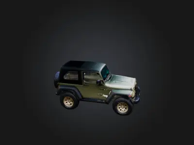 jeep car 2 Low-poly 3D model