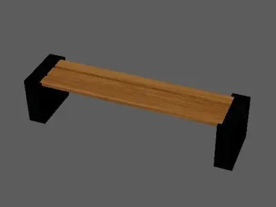 Modern Bench  Free low-poly 3D model