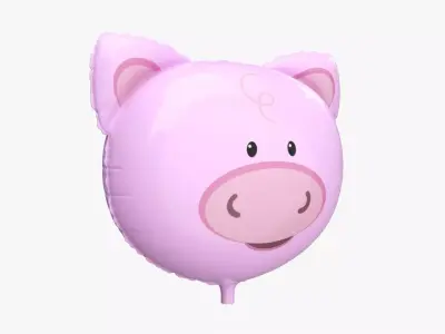 Foil decoration balloon 03 Pig 3D model