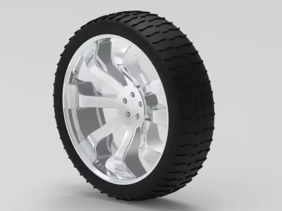 wheel and tire 3D model