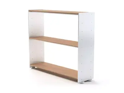 Brown And White Colored Shelf 3D model