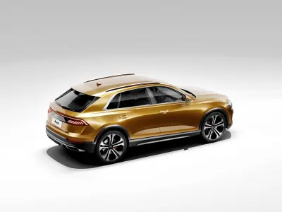 Audi Q8 2019 DETAILED INTERIOR 3D model