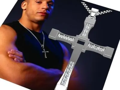 Cross Pendant Fast And Furious Vin Diesel Jewelry 3D print model