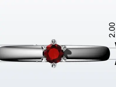 Ring 6 prong 3D print model