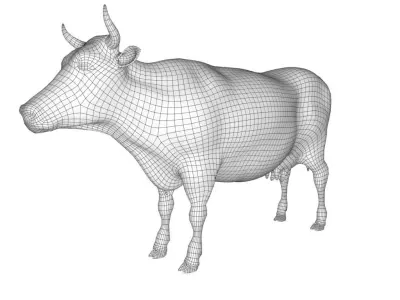 Cow Rigged 3d Model Low-poly 3D model