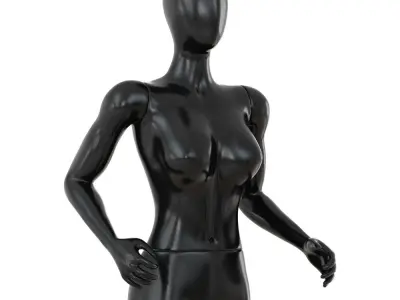 Female running mannequin 91 3D model