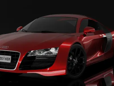 Audi R8 V10 2008-2012 3D model