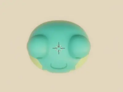Frog-cartoon version with clothes Low-poly 3D model