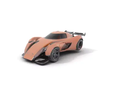 Sleek Copper Racer model pack Low-poly 3D model