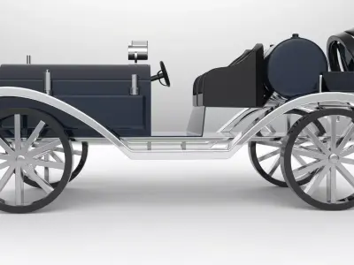 vintage car Low-poly 3D model