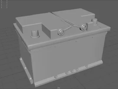 Car Battery Low-poly 3D model