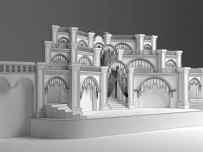 Indian Wedding Stage 3D model