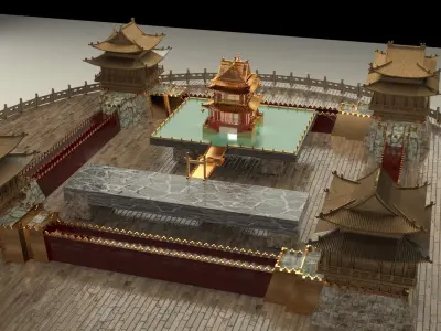 Chnese castle 3D model