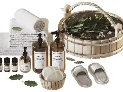 Sauna and bath filling 3D model