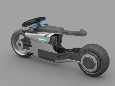 sci-fi motorcycle 3D model