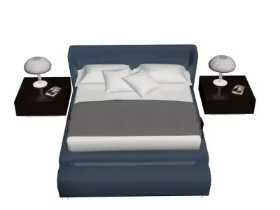 Bed 3d model  Free low-poly 3D model