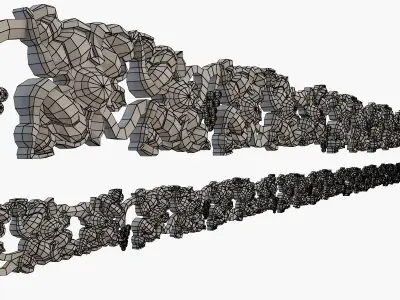 Gothic moulding CNC 3D model