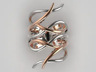 gold ring girl gr0038 3D print model