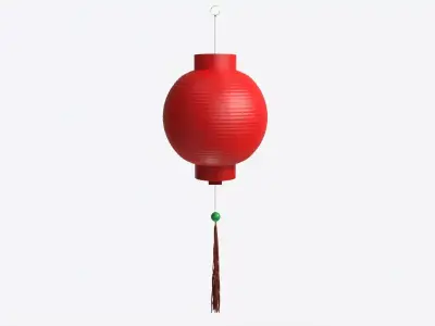 Oriental Traditional Hanging Paper Lantern 01 3D model