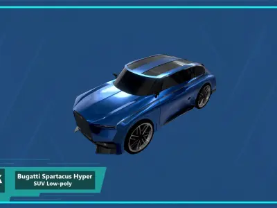 Bugatti Spartacus Hyper SUV Low-poly 3D model
