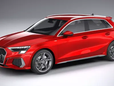 Audi A3 S-Line 2021 3D model