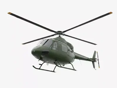 Light Military Utility Helicopter Low-poly 3D model