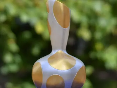 Vase 7 gold and silver 3D print model