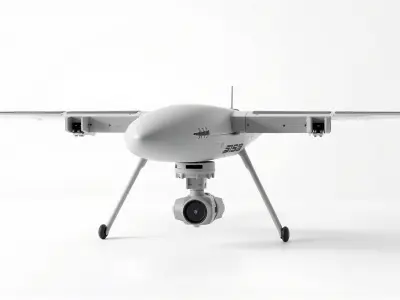 Composite Attack Drone with Precision Molded Missile Payloads Low-poly 3D model