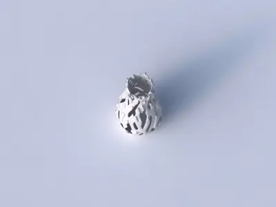 Vase curved with smooth cuts and bulges   3D print model