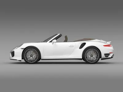 Porsche 911 Turbo S Cabrio 2014 3D model