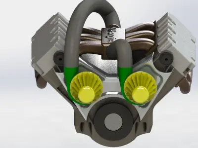 V6 engine 3D model buy