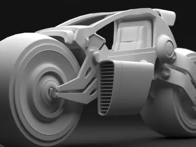 Futuristic Bike Low-poly 3D model