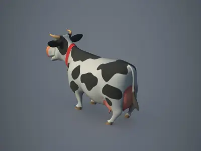 Cow Stylized Low-poly 3D model purchase