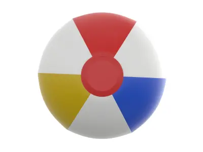 Beach ball 3D model 2