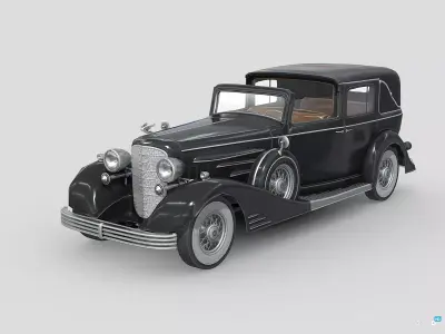 Cadillac V16 Town Car 1933 Low-poly 3D model