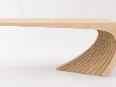 Woodbang Touchey parametric coffee table - oak wood Free 3D model