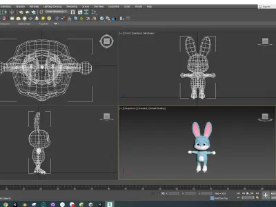 Character012 Animated Rabbit 3D Low-poly 3D model