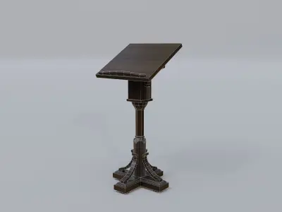 Bookstand 2 wooden book stand Low-poly 3D model