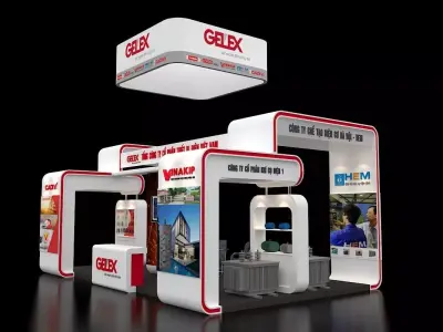 Galex booth design by Phuong Nguyen 3D model