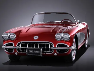 Chevrolet Corvette C1 1958 VRAY 3D model